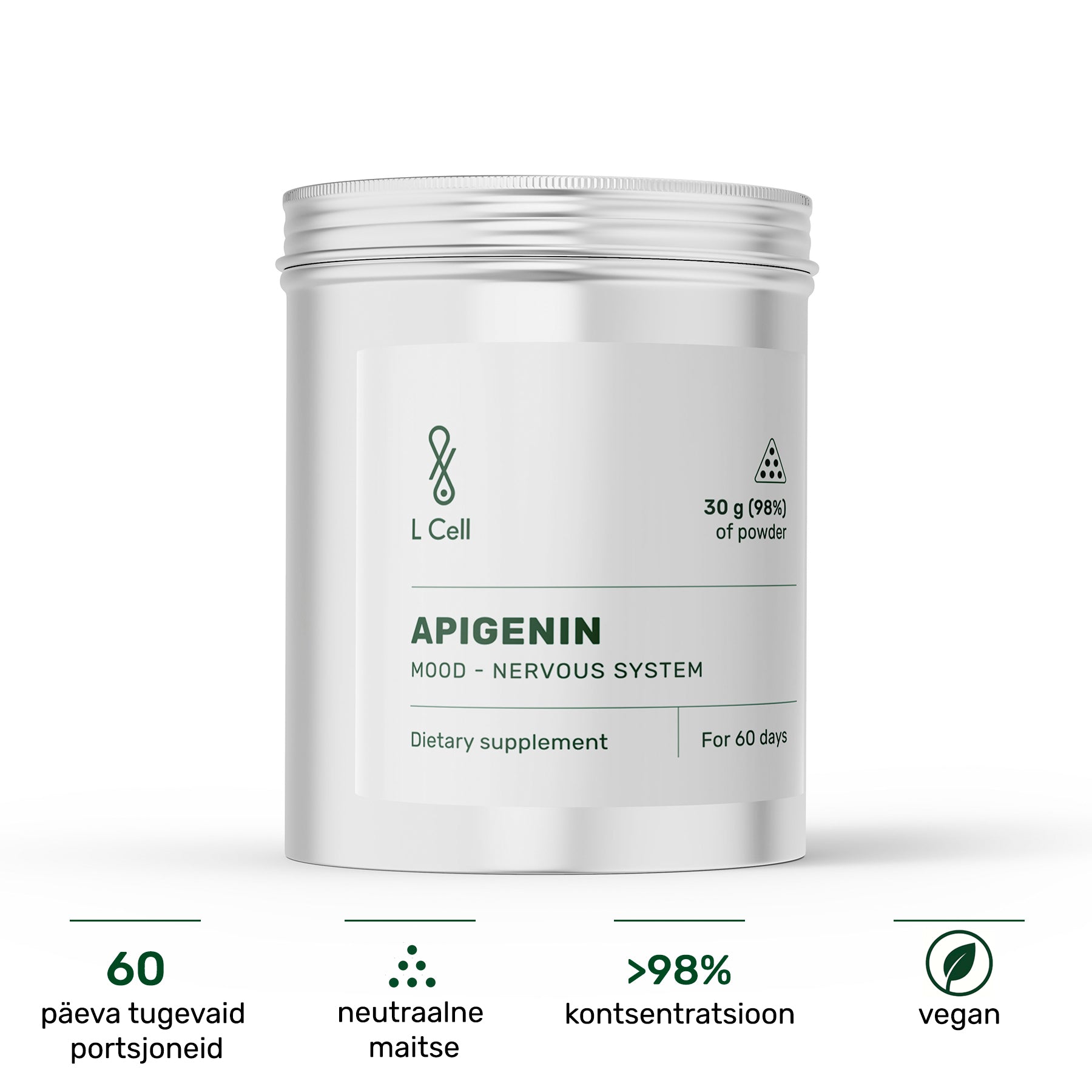 Apigenin Powder 30g (60 days, 98% purity)