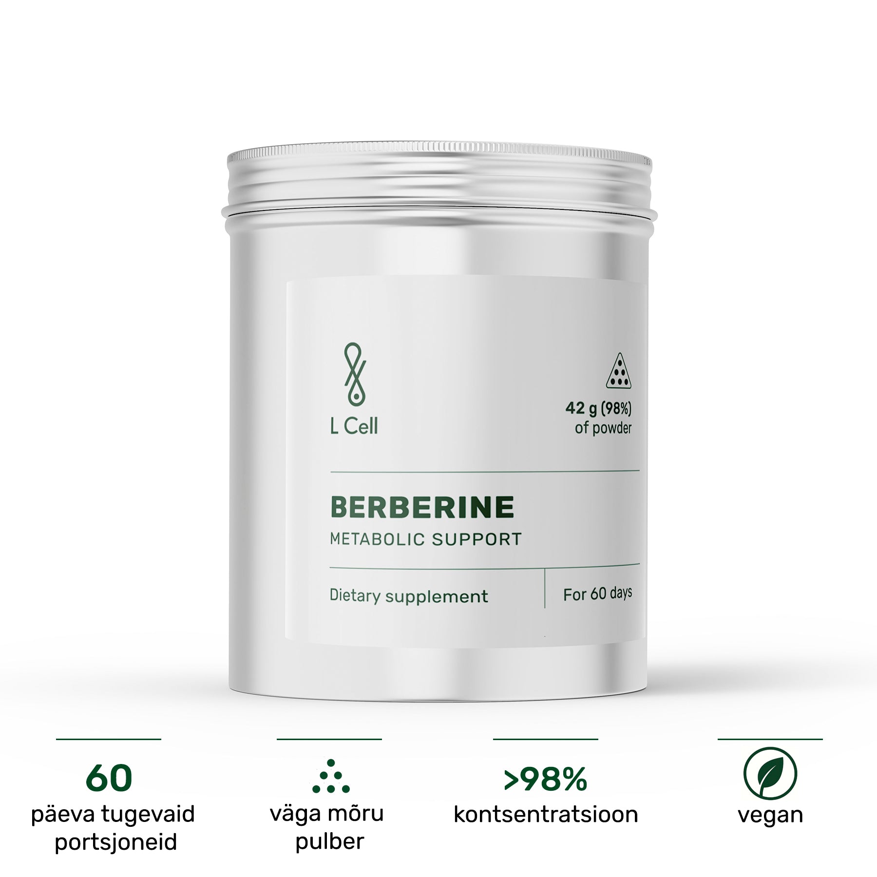 Berberine Powder 42g (60 days, >98% purity)