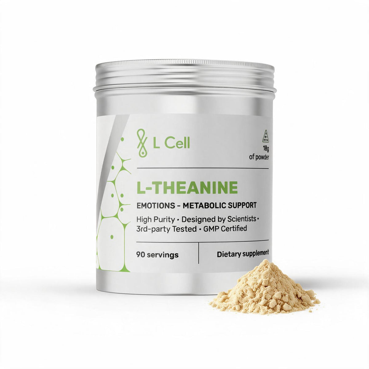 L-teaniin (pulber, 23 g)