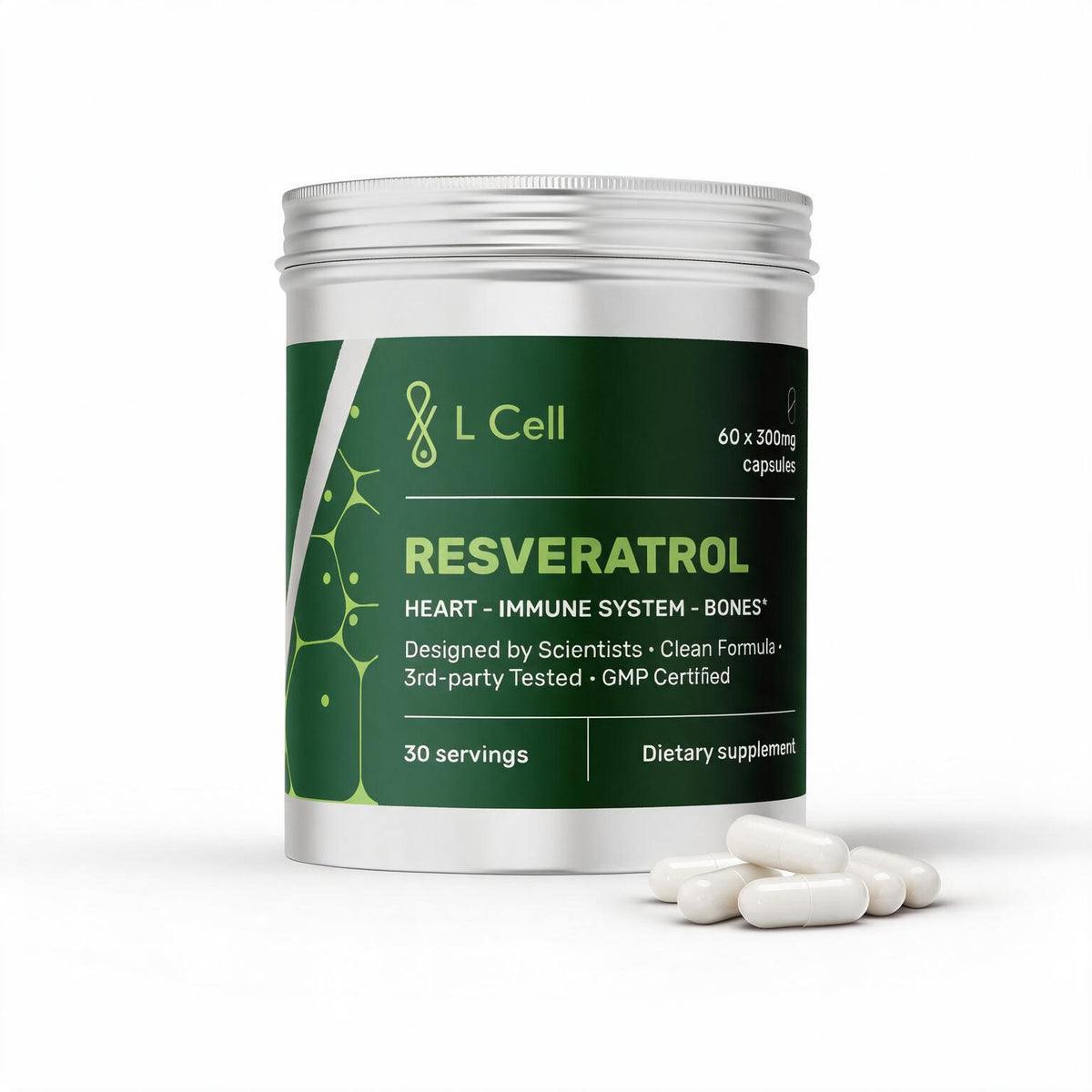Trans Resveratrool (300 mg kapslid, 60 tk.)