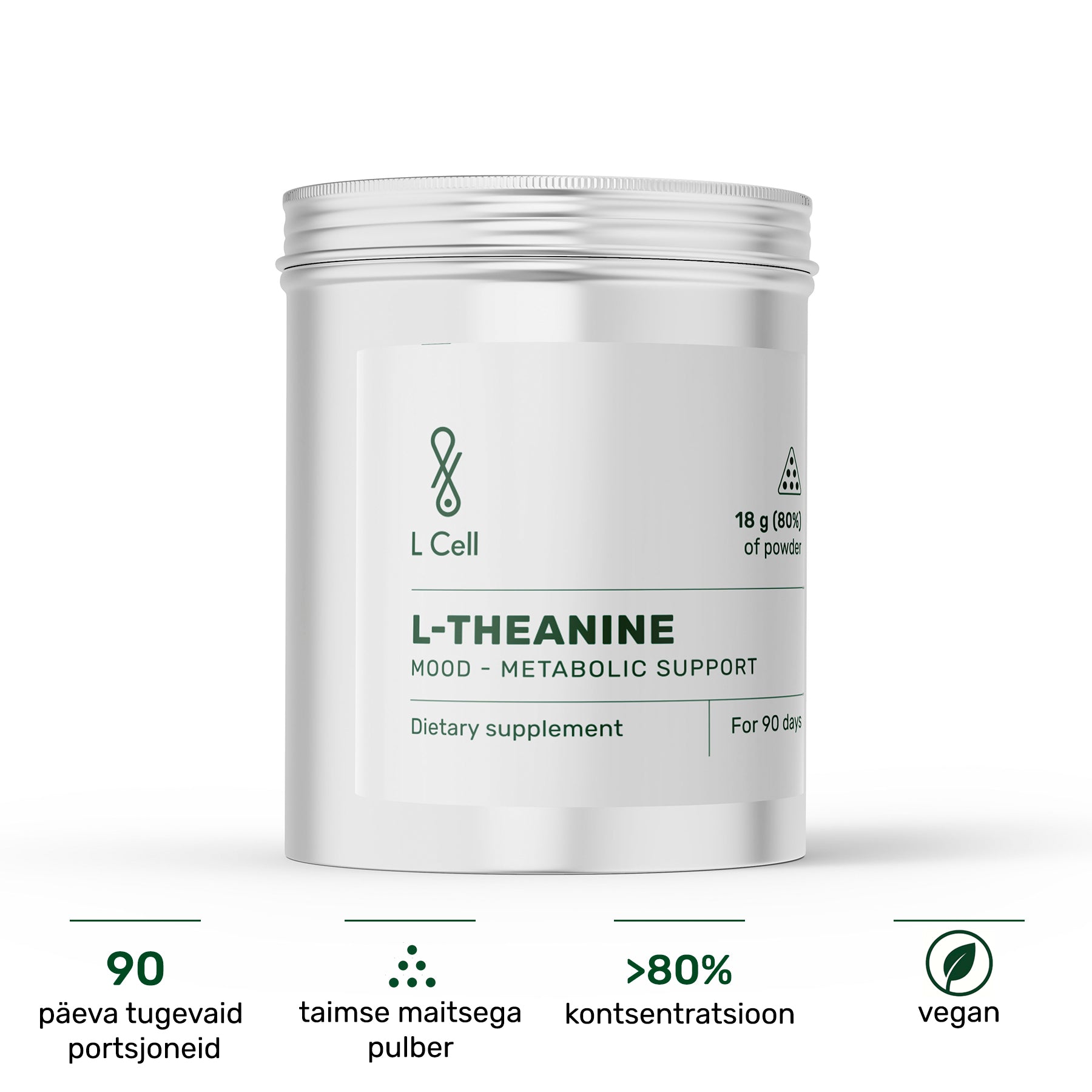 L-Theanine Powder 23g (90 days, >80% purity)
