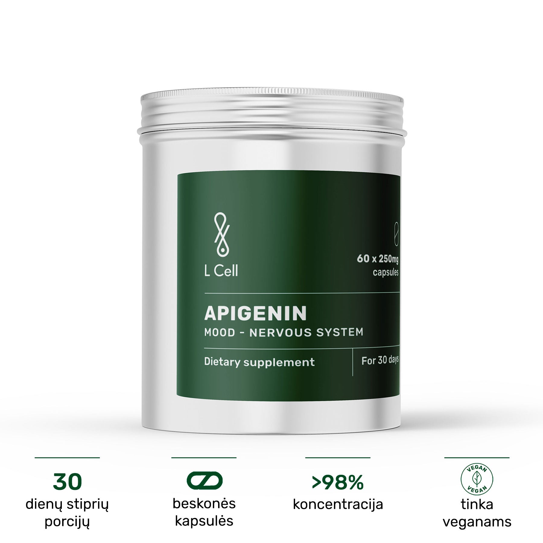 Apigeniini kapslid 250 mg (30 päeva, 60 tk)