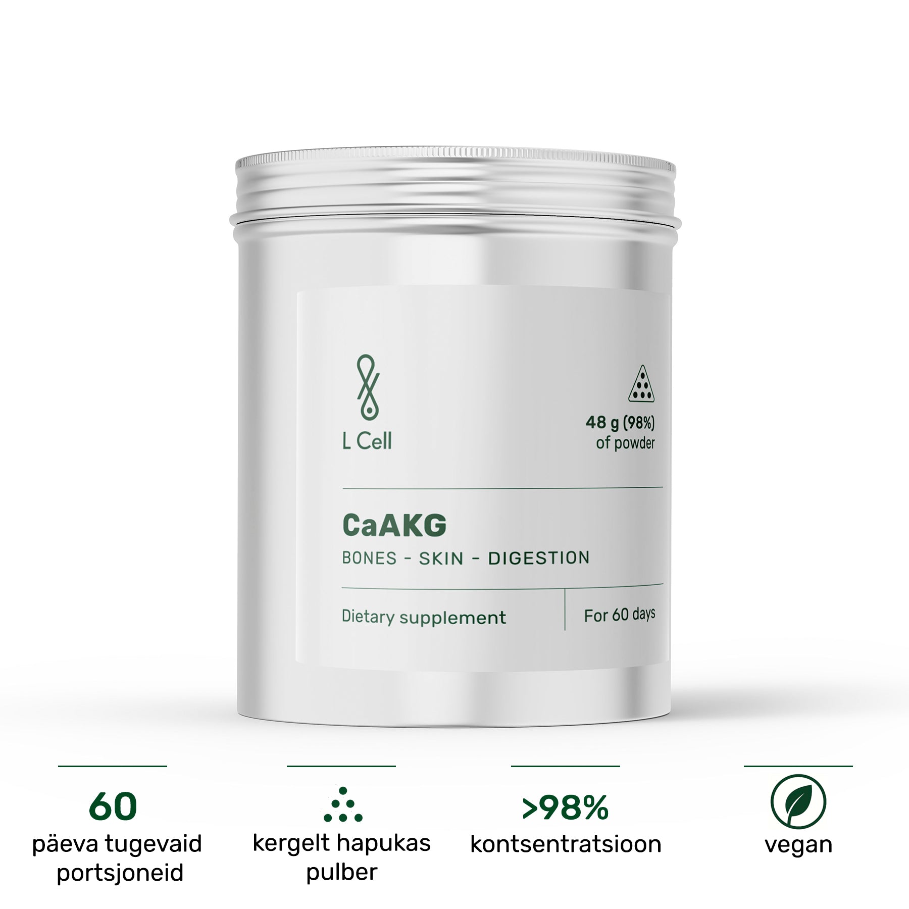 CaAKG Powder 48g (60 days, >98% purity)