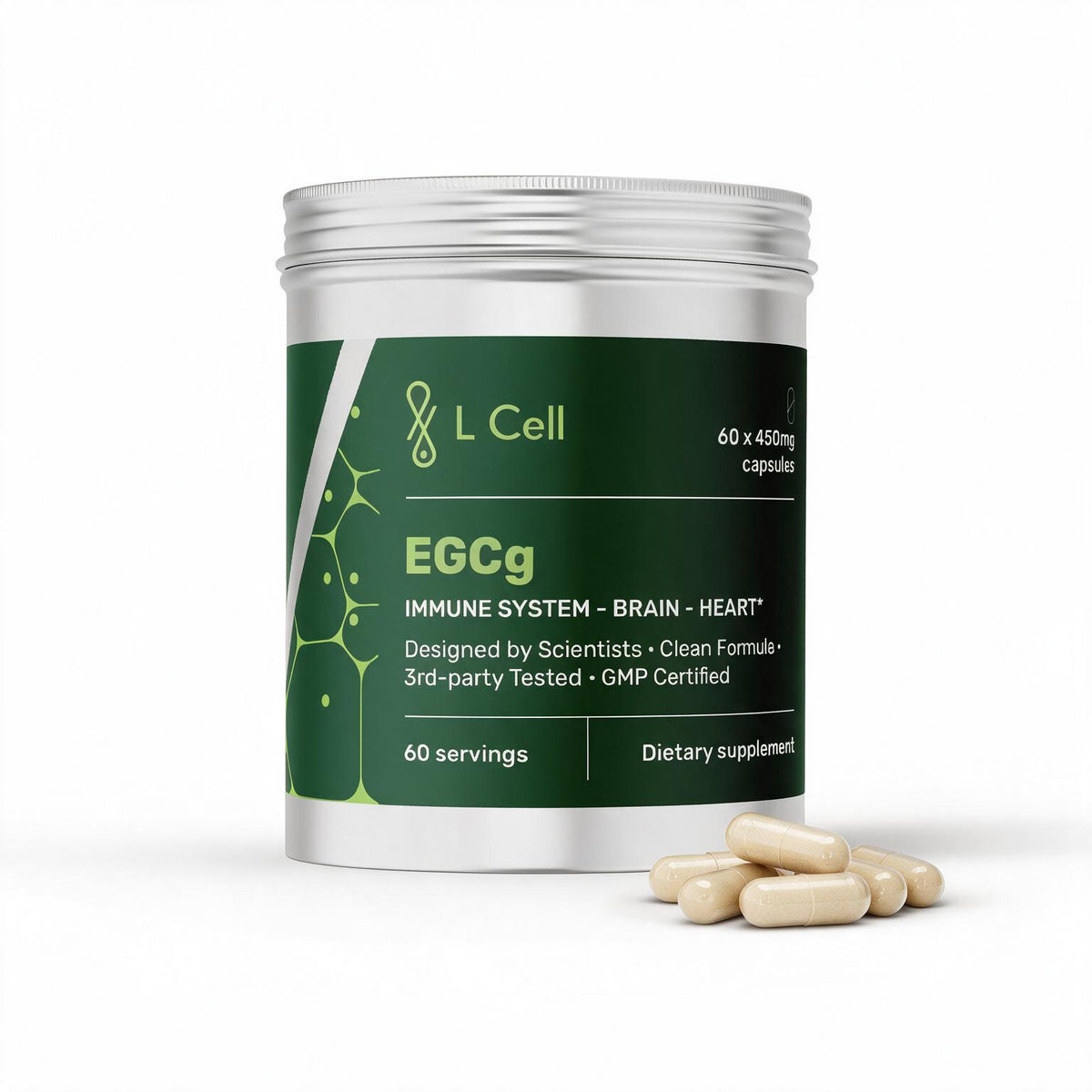 EGCg (450 mg kapslid, 60 tk)