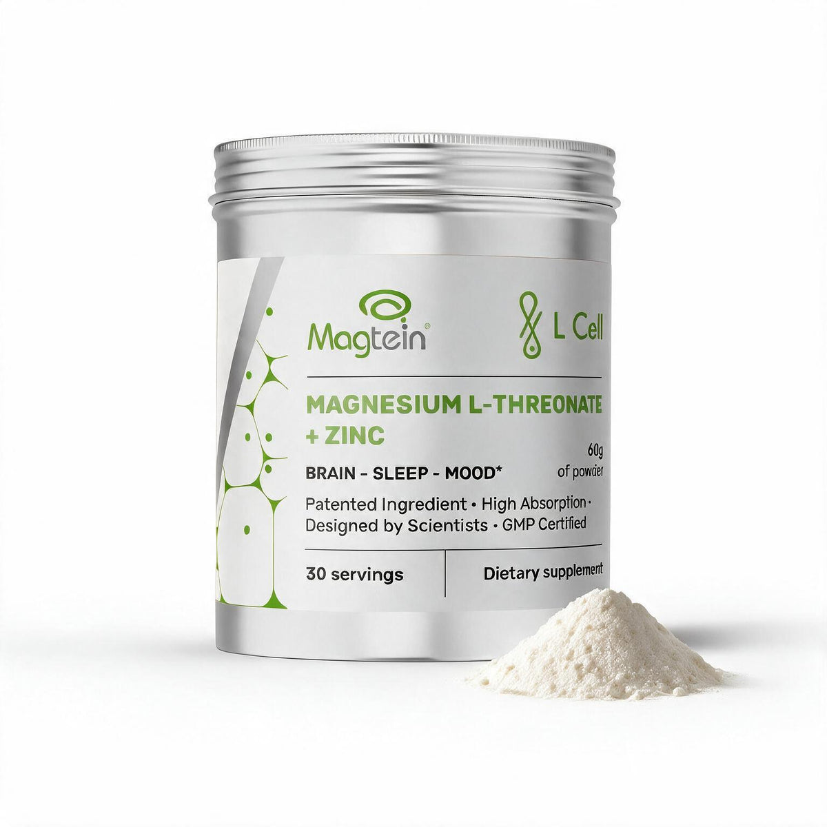 Magneesium L-treonaat (pulber, 60 g)