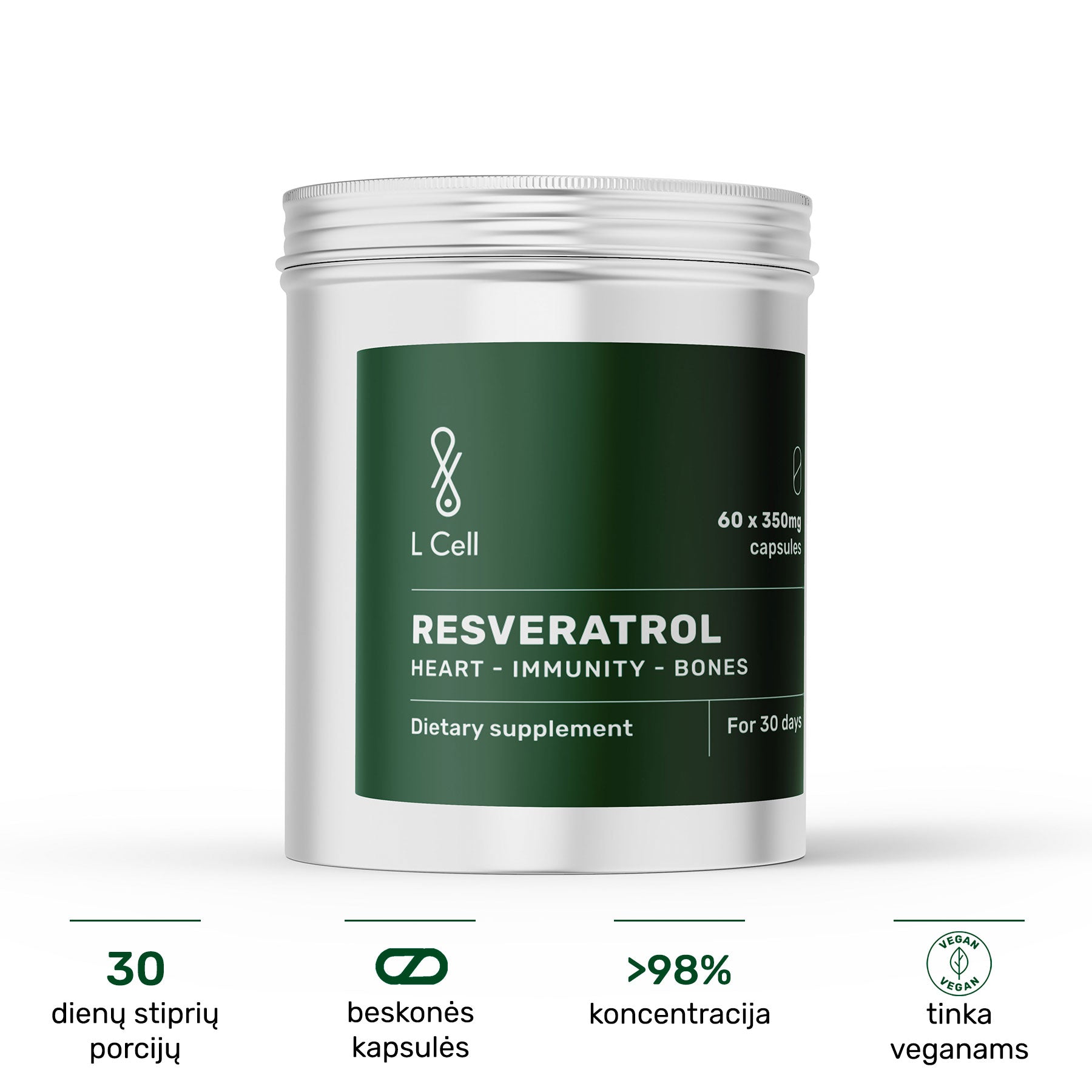 Transresveratrool (300 mg kapslid, 60 tk.)