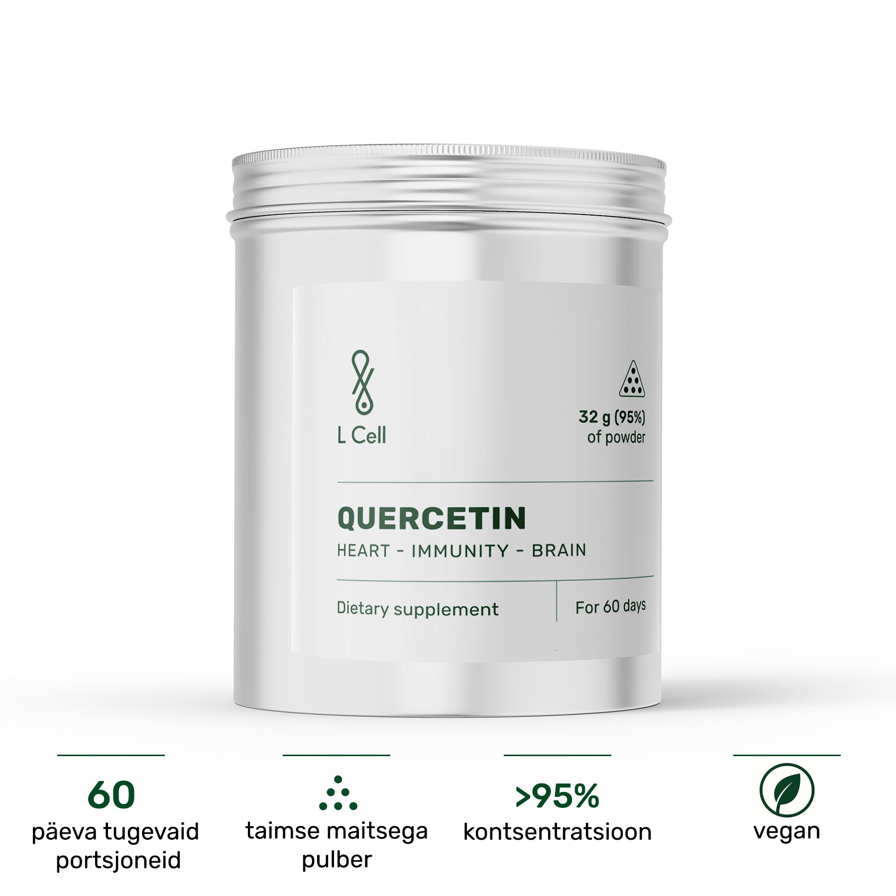 Quercetin Powder 30g (60 days, >98% purity)